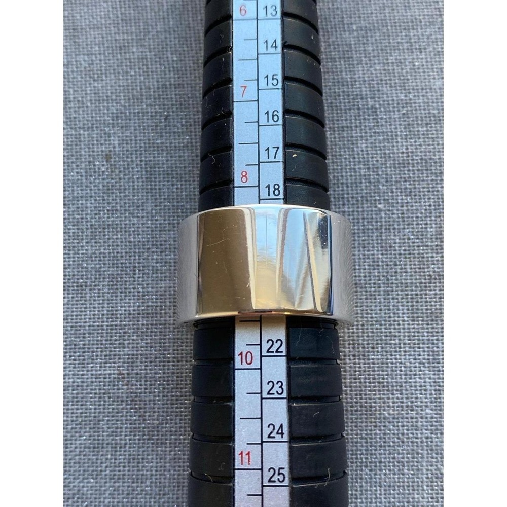 Metal Ring Unbranded Unisex 9.5 Smooth Wide Band Costume Jewelry